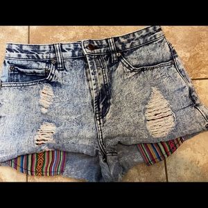 Forever 11 high wasted jean shorts